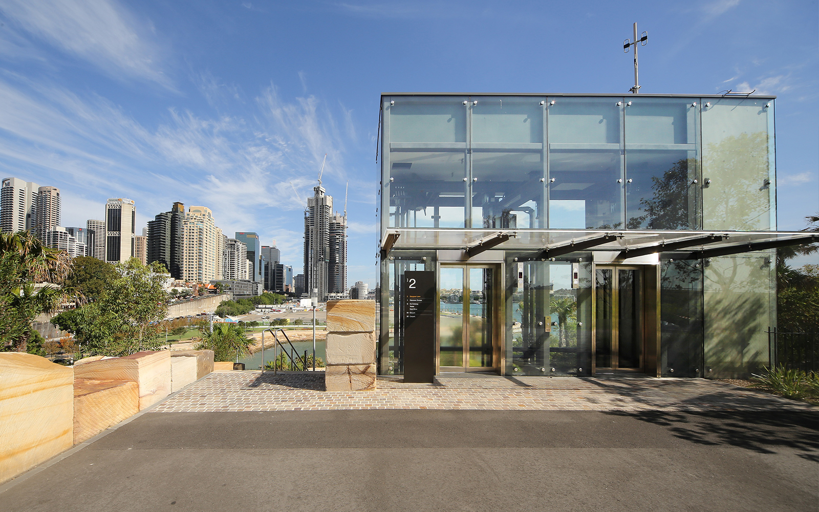 Viridian Glass – Lift Shaft at Barangaroo Reserve