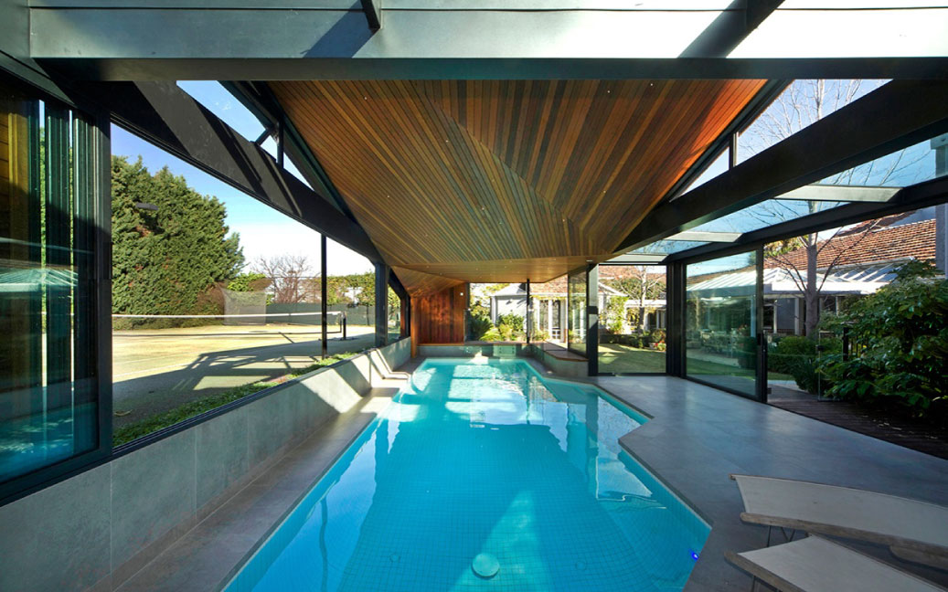 Viridian Glass Case Study – Origami Poolhouse