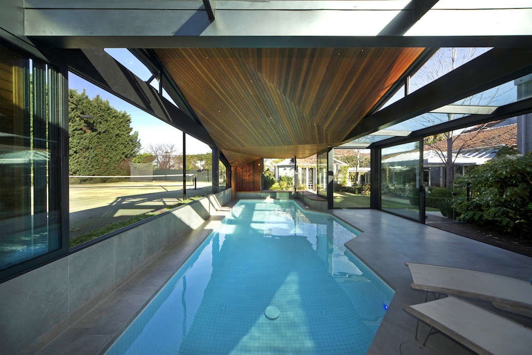 Viridian Glass – Origami Poolhouse – a luxurious escape for all seasons
